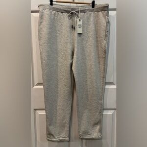 Good Hart Women’s Jogging Pants Gray Soft Comfy Pockets Sz 2XL Embroidered Side